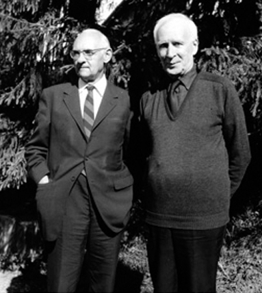 Dare we hope all men be saved from war? Pictured: von Balthasar (left) and de Lubac (right).